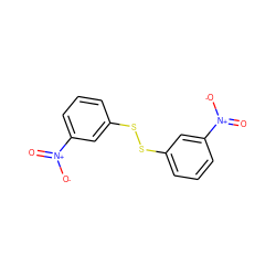 O=[N+]([O-])c1cccc(SSc2cccc([N+](=O)[O-])c2)c1 ZINC000001675021