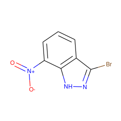 O=[N+]([O-])c1cccc2c(Br)n[nH]c12 ZINC000003870920