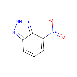 O=[N+]([O-])c1cccc2n[nH]nc12 ZINC000005425412