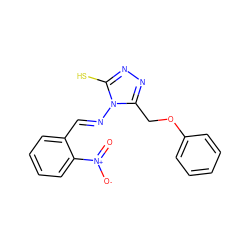 O=[N+]([O-])c1ccccc1/C=N/n1c(S)nnc1COc1ccccc1 ZINC000015988015