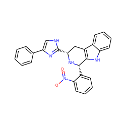 O=[N+]([O-])c1ccccc1[C@@H]1N[C@H](c2nc(-c3ccccc3)c[nH]2)Cc2c1[nH]c1ccccc21 ZINC000026825817