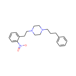 O=[N+]([O-])c1ccccc1CCN1CCN(CCCc2ccccc2)CC1 ZINC000013782169