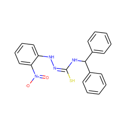 O=[N+]([O-])c1ccccc1N/N=C(/S)NC(c1ccccc1)c1ccccc1 ZINC000013805547