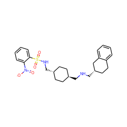 O=[N+]([O-])c1ccccc1S(=O)(=O)NC[C@H]1CC[C@H](CNC[C@H]2CCc3ccccc3C2)CC1 ZINC000242522430