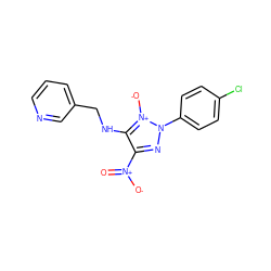 O=[N+]([O-])c1nn(-c2ccc(Cl)cc2)[n+]([O-])c1NCc1cccnc1 ZINC000004822047