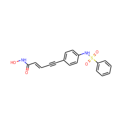 O=C(/C=C/C#Cc1ccc(NS(=O)(=O)c2ccccc2)cc1)NO ZINC000026500270