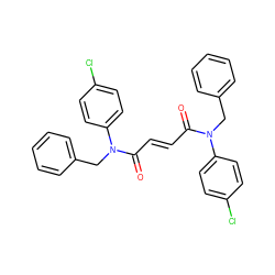 O=C(/C=C/C(=O)N(Cc1ccccc1)c1ccc(Cl)cc1)N(Cc1ccccc1)c1ccc(Cl)cc1 ZINC000103191350