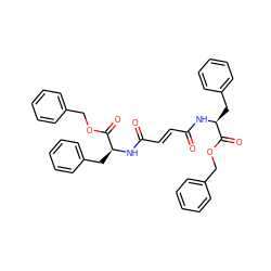 O=C(/C=C/C(=O)N[C@@H](Cc1ccccc1)C(=O)OCc1ccccc1)N[C@@H](Cc1ccccc1)C(=O)OCc1ccccc1 ZINC000049780905