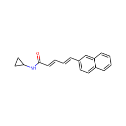 O=C(/C=C/C=C/c1ccc2ccccc2c1)NC1CC1 ZINC000473247405