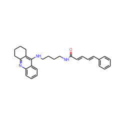 O=C(/C=C/C=C/c1ccccc1)NCCCCNc1c2c(nc3ccccc13)CCCC2 ZINC000653707759