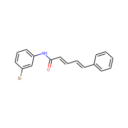 O=C(/C=C/C=C/c1ccccc1)Nc1cccc(Br)c1 ZINC000072116413