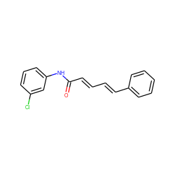 O=C(/C=C/C=C/c1ccccc1)Nc1cccc(Cl)c1 ZINC000072142876