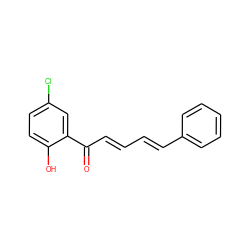 O=C(/C=C/C=C/c1ccccc1)c1cc(Cl)ccc1O ZINC000002178994