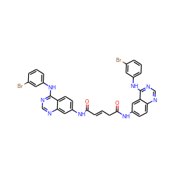 O=C(/C=C/CC(=O)Nc1ccc2ncnc(Nc3cccc(Br)c3)c2c1)Nc1ccc2c(Nc3cccc(Br)c3)ncnc2c1 ZINC000095614977