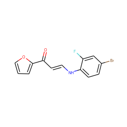 O=C(/C=C/Nc1ccc(Br)cc1F)c1ccco1 ZINC000000616450