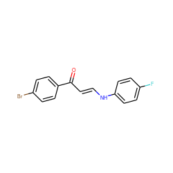 O=C(/C=C/Nc1ccc(F)cc1)c1ccc(Br)cc1 ZINC000000451575