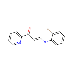 O=C(/C=C/Nc1ccccc1Br)c1ccccn1 ZINC000096903403