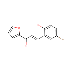 O=C(/C=C/c1cc(Br)ccc1O)c1ccco1 ZINC000005022065