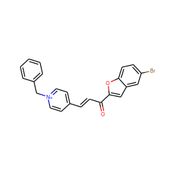 O=C(/C=C/c1cc[n+](Cc2ccccc2)cc1)c1cc2cc(Br)ccc2o1 ZINC000473146876