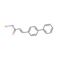 O=C(/C=C/c1ccc(-c2ccccc2)cc1)NO ZINC000000010013