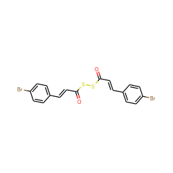 O=C(/C=C/c1ccc(Br)cc1)SSC(=O)/C=C/c1ccc(Br)cc1 ZINC000473113307