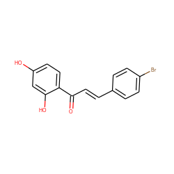 O=C(/C=C/c1ccc(Br)cc1)c1ccc(O)cc1O ZINC000038960703