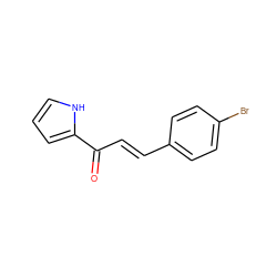 O=C(/C=C/c1ccc(Br)cc1)c1ccc[nH]1 ZINC000098083889