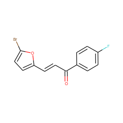 O=C(/C=C/c1ccc(Br)o1)c1ccc(F)cc1 ZINC000096915480