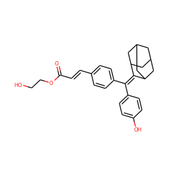 O=C(/C=C/c1ccc(C(=C2C3CC4CC(C3)CC2C4)c2ccc(O)cc2)cc1)OCCO ZINC001772637848