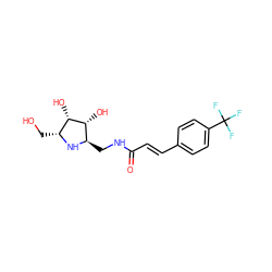 O=C(/C=C/c1ccc(C(F)(F)F)cc1)NC[C@H]1N[C@H](CO)[C@H](O)[C@@H]1O ZINC001772594381