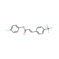 O=C(/C=C/c1ccc(C(F)(F)F)cc1)Nc1ccc(F)cc1 ZINC000007638611