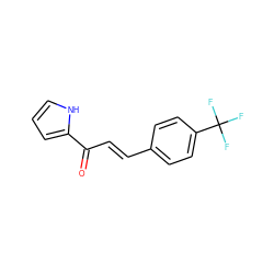 O=C(/C=C/c1ccc(C(F)(F)F)cc1)c1ccc[nH]1 ZINC000653762365