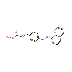 O=C(/C=C/c1ccc(CNc2cccc3cccnc23)cc1)NO ZINC001772653757