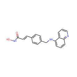 O=C(/C=C/c1ccc(CNc2cccc3ncccc23)cc1)NO ZINC001772594208