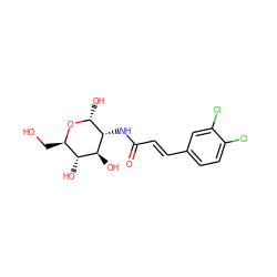 O=C(/C=C/c1ccc(Cl)c(Cl)c1)N[C@H]1[C@@H](O)O[C@H](CO)[C@@H](O)[C@@H]1O ZINC000205324579