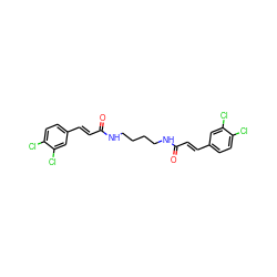 O=C(/C=C/c1ccc(Cl)c(Cl)c1)NCCCCNC(=O)/C=C/c1ccc(Cl)c(Cl)c1 ZINC000013968254