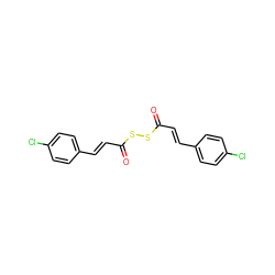 O=C(/C=C/c1ccc(Cl)cc1)SSC(=O)/C=C/c1ccc(Cl)cc1 ZINC000473122507