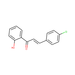 O=C(/C=C/c1ccc(Cl)cc1)c1ccccc1O ZINC000003897185