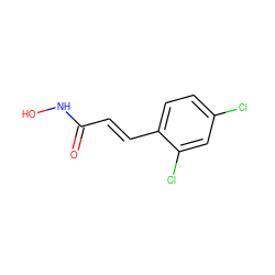 O=C(/C=C/c1ccc(Cl)cc1Cl)NO ZINC000014980419