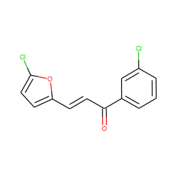 O=C(/C=C/c1ccc(Cl)o1)c1cccc(Cl)c1 ZINC000096915476