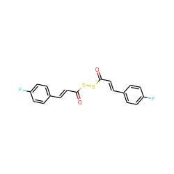 O=C(/C=C/c1ccc(F)cc1)SSC(=O)/C=C/c1ccc(F)cc1 ZINC000473117994