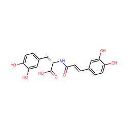 O=C(/C=C/c1ccc(O)c(O)c1)N[C@@H](Cc1ccc(O)c(O)c1)C(=O)O ZINC000003649853