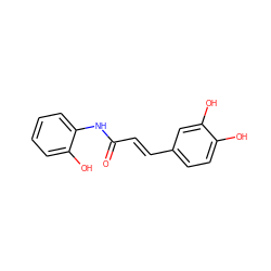 O=C(/C=C/c1ccc(O)c(O)c1)Nc1ccccc1O ZINC000026277382