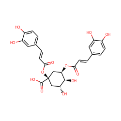 O=C(/C=C/c1ccc(O)c(O)c1)O[C@@H]1C[C@@](OC(=O)/C=C/c2ccc(O)c(O)c2)(C(=O)O)C[C@@H](O)[C@@H]1O ZINC000004098728