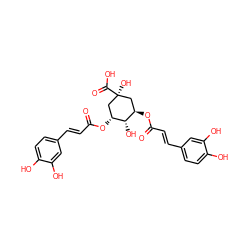 O=C(/C=C/c1ccc(O)c(O)c1)O[C@@H]1C[C@](O)(C(=O)O)C[C@@H](OC(=O)/C=C/c2ccc(O)c(O)c2)[C@H]1O ZINC000100037586