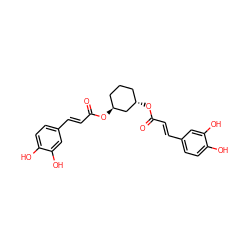 O=C(/C=C/c1ccc(O)c(O)c1)O[C@H]1CCC[C@H](OC(=O)/C=C/c2ccc(O)c(O)c2)C1 ZINC000013556344