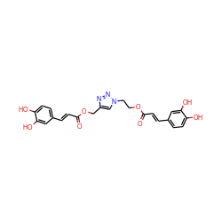 O=C(/C=C/c1ccc(O)c(O)c1)OCCn1cc(COC(=O)/C=C/c2ccc(O)c(O)c2)nn1 ZINC000040865883