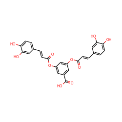 O=C(/C=C/c1ccc(O)c(O)c1)Oc1cc(OC(=O)/C=C/c2ccc(O)c(O)c2)cc(C(=O)O)c1 ZINC000013556371