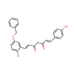 O=C(/C=C/c1ccc(O)cc1)CC(=O)/C=C/c1cc(OCc2ccccc2)ccc1Br ZINC000116760977