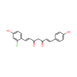 O=C(/C=C/c1ccc(O)cc1)CC(=O)/C=C/c1ccc(O)cc1Cl ZINC000116758953